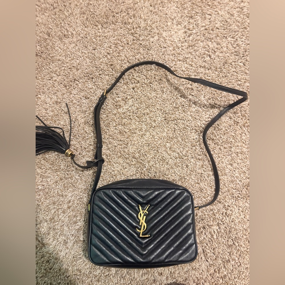 YSL Black Crossbody Lou Camera Bag